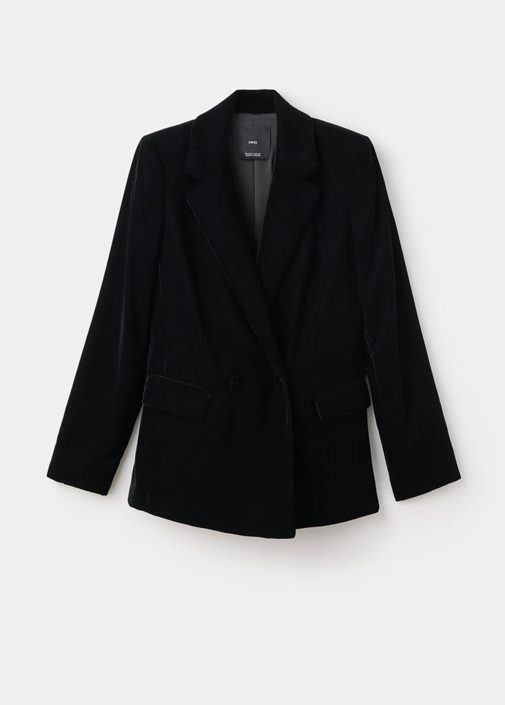 Blazer Velours Croisé