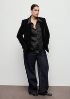 Blazer Velours Croisé