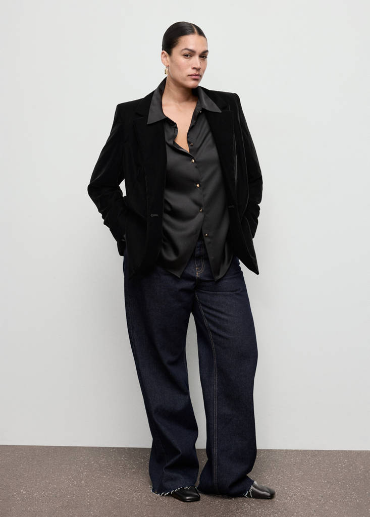 Blazer Velours Croisé