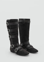 Bottes En Daim À Boucles