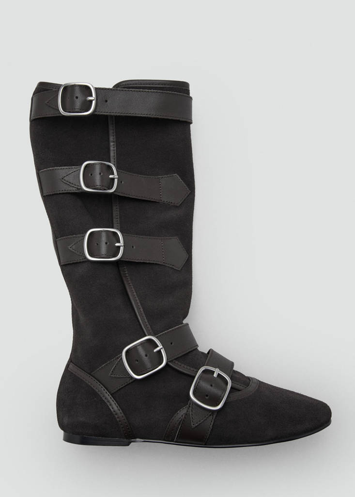 Bottes En Daim À Boucles