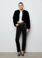 Veste Crop Fausse Fourrure