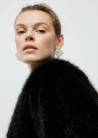 Veste Crop Fausse Fourrure