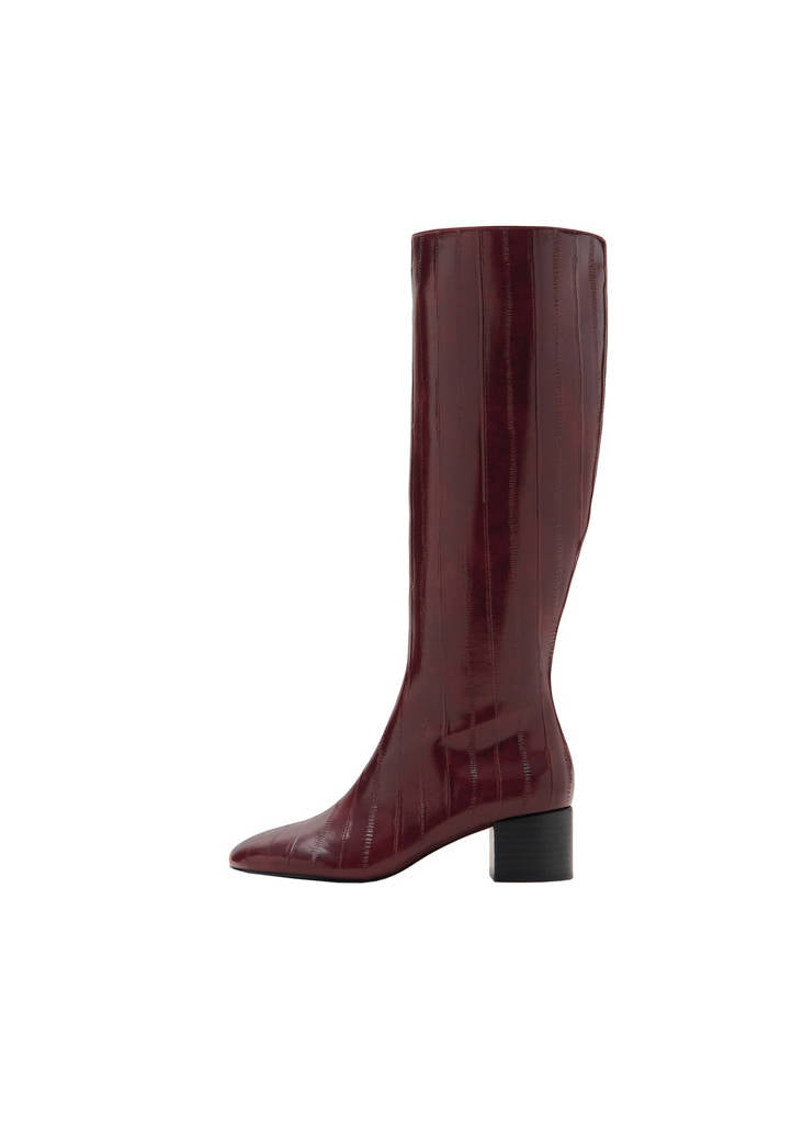Bottes À Talon Texture