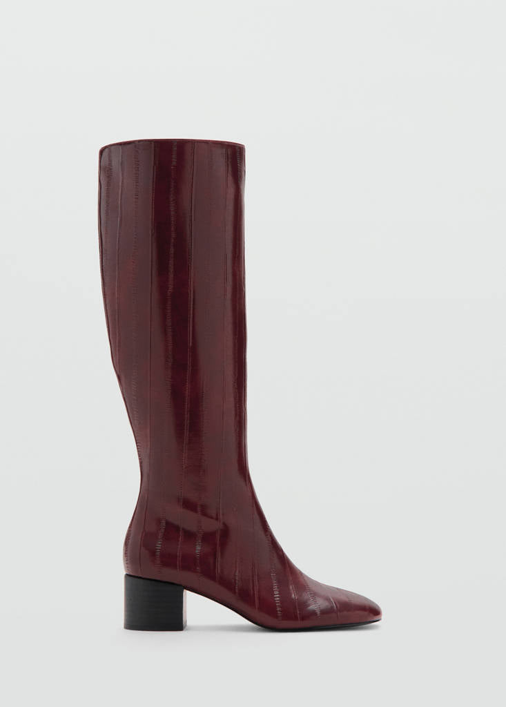 Bottes À Talon Texture
