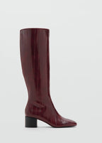 Bottes À Talon Texture