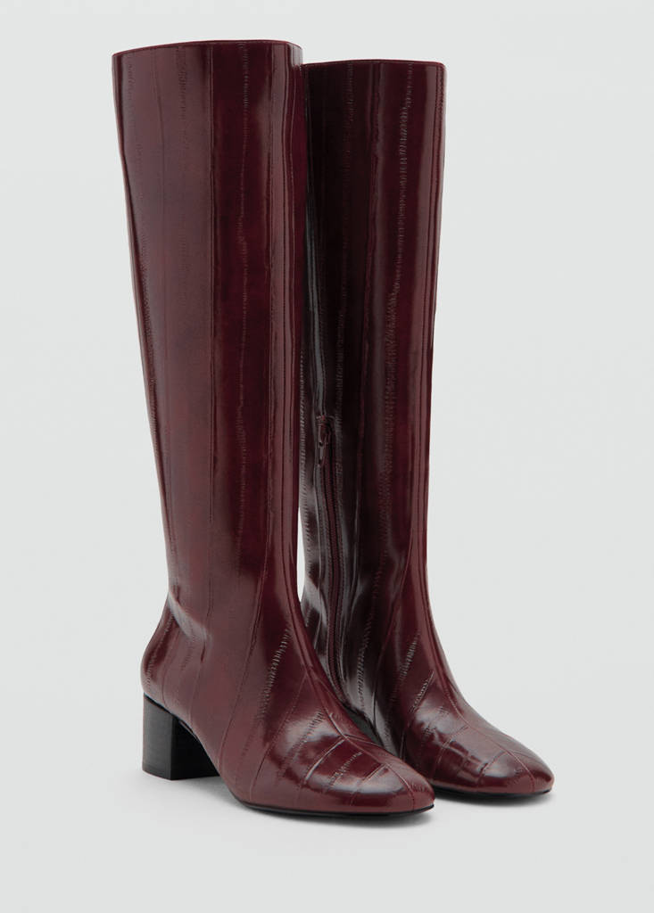 Bottes À Talon Texture