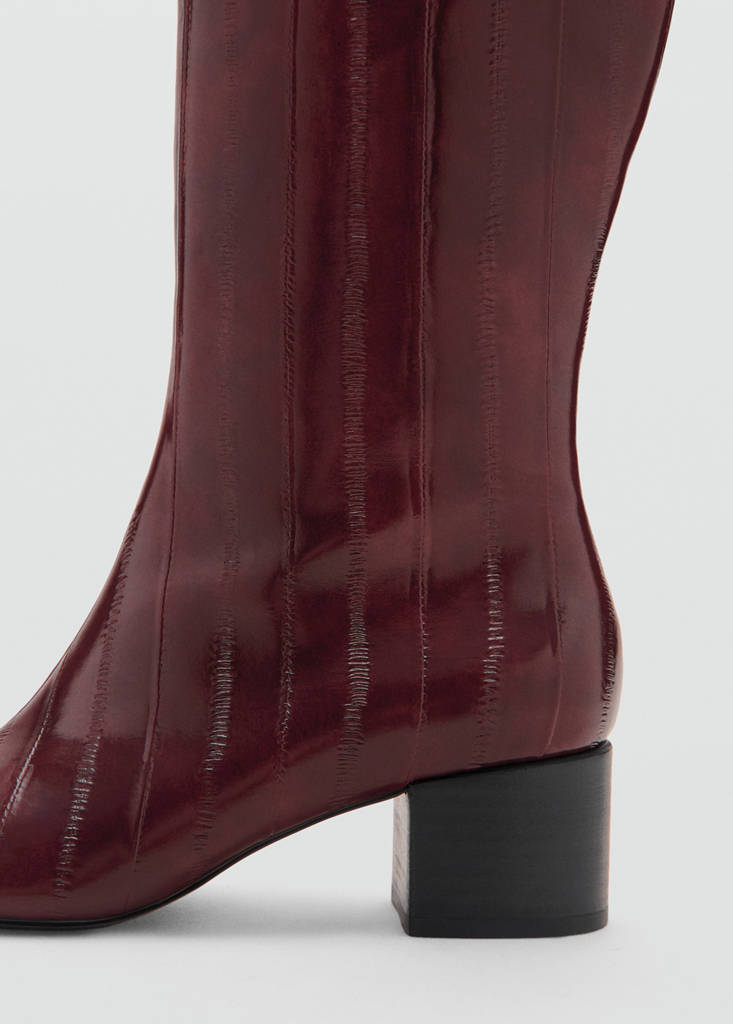 Bottes À Talon Texture