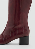 Bottes À Talon Texture