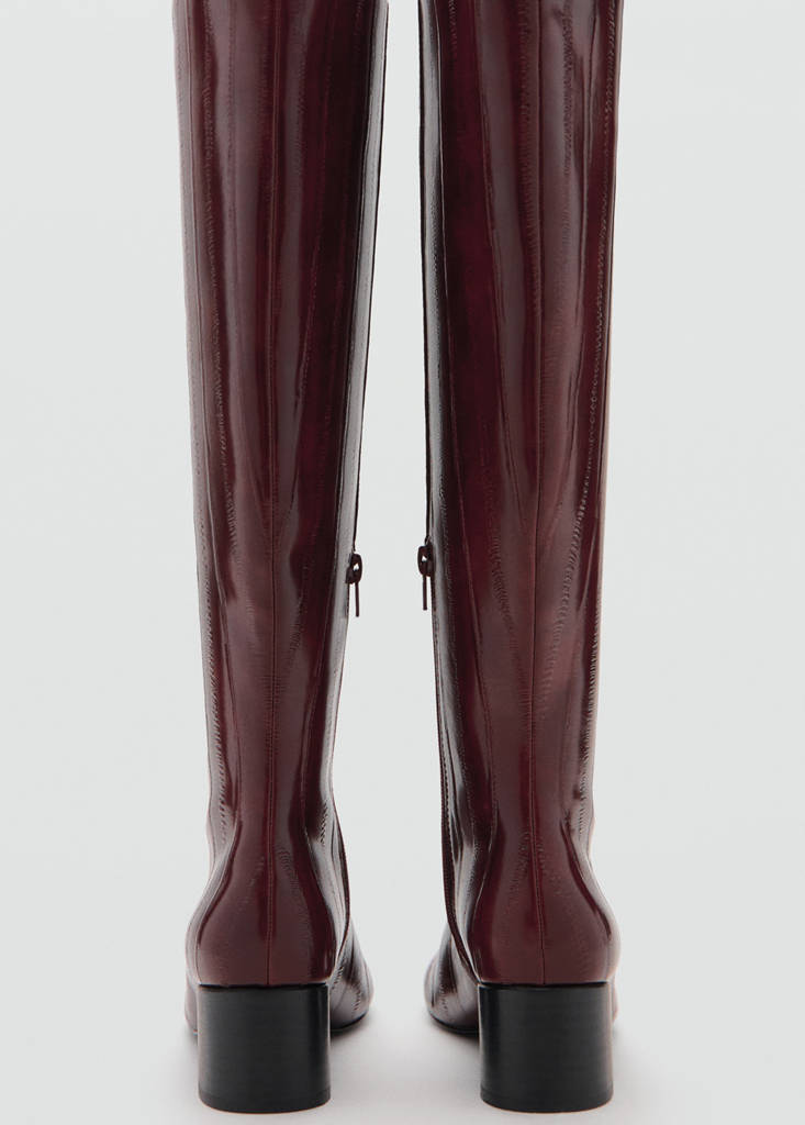 Bottes À Talon Texture