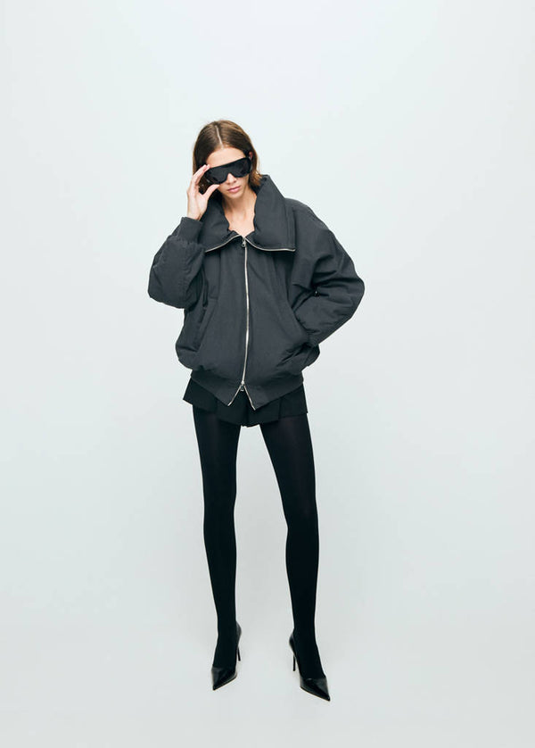 Veste Bomber Col Cheminée