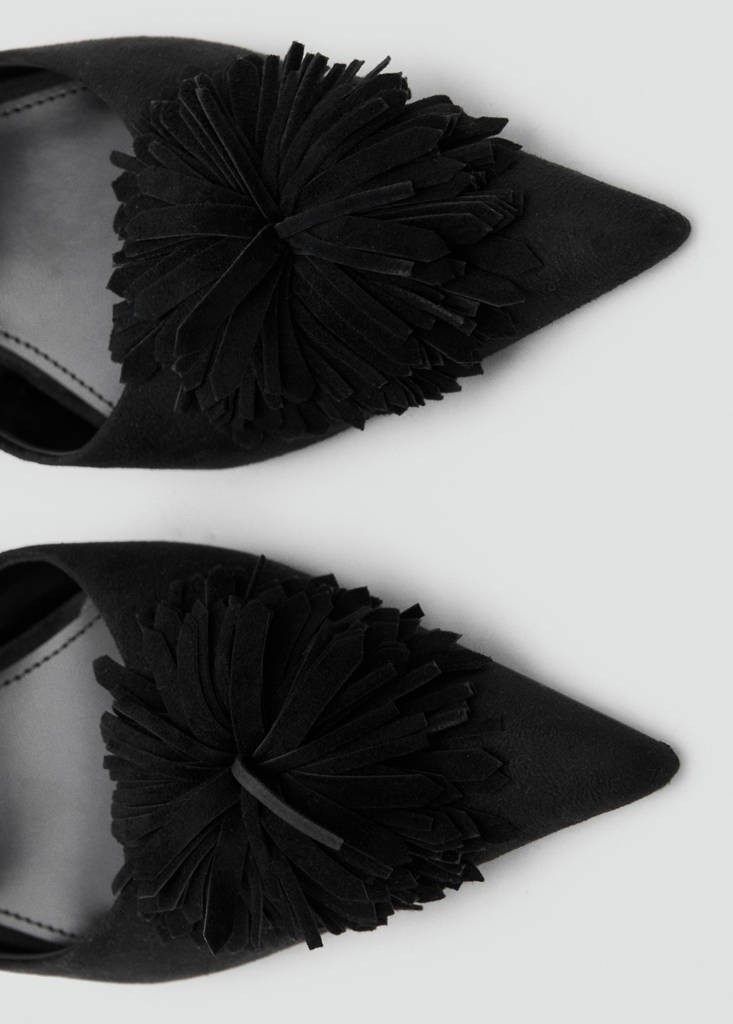 Chaussures Pompons Talon Kitten Heel