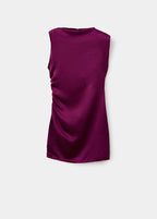 Robe Satinée Effet Froissé