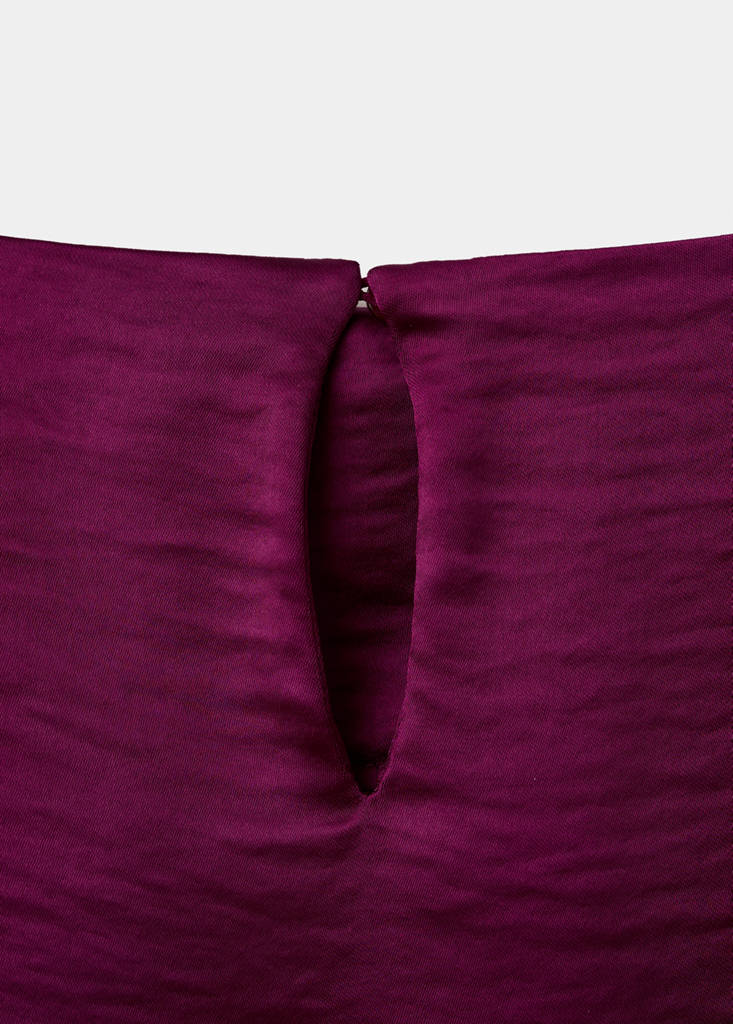 Robe Satinée Effet Froissé