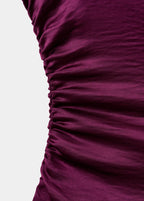 Robe Satinée Effet Froissé