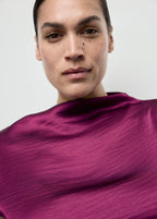 Robe Satinée Effet Froissé
