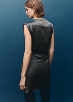 Robe Satinée Effet Froissé