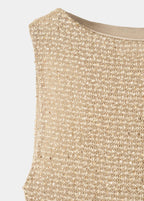Robe En Maille Semi-Transparente À Paillettes