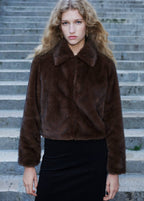 Veste Fausse Fourrure Revers