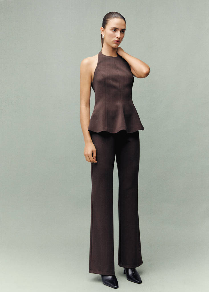 Top Péplum Col Halter