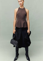 Top Péplum Col Halter