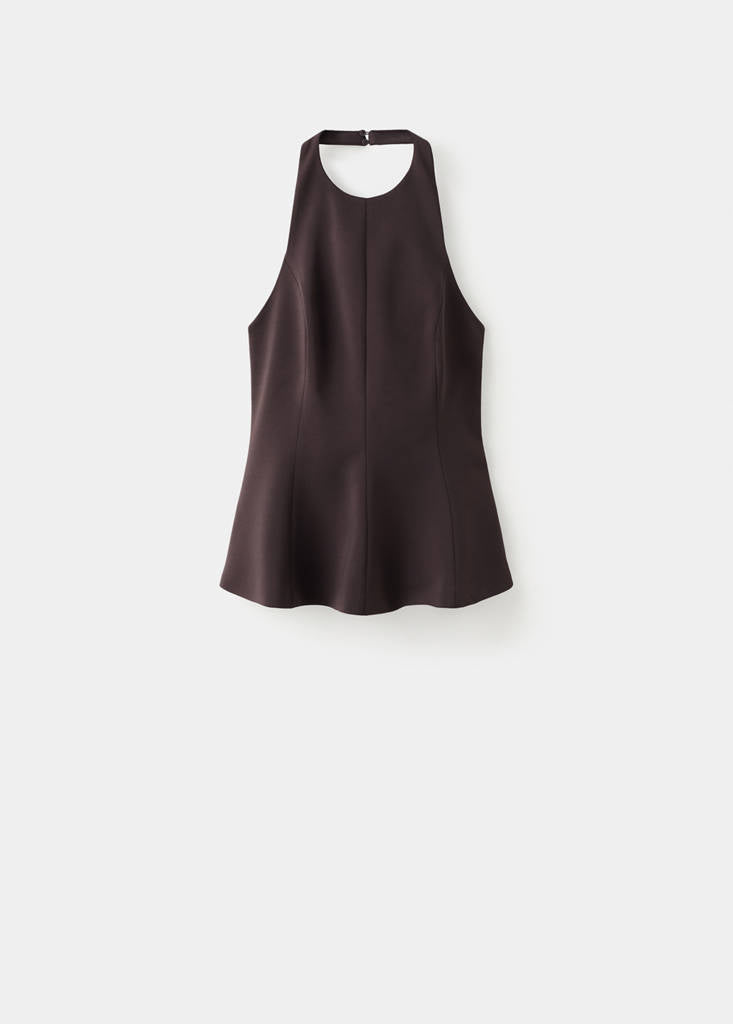 Top Péplum Col Halter