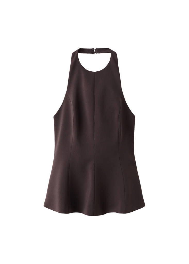 Top Péplum Col Halter