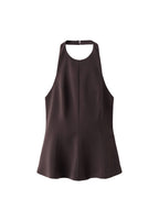 Top Péplum Col Halter