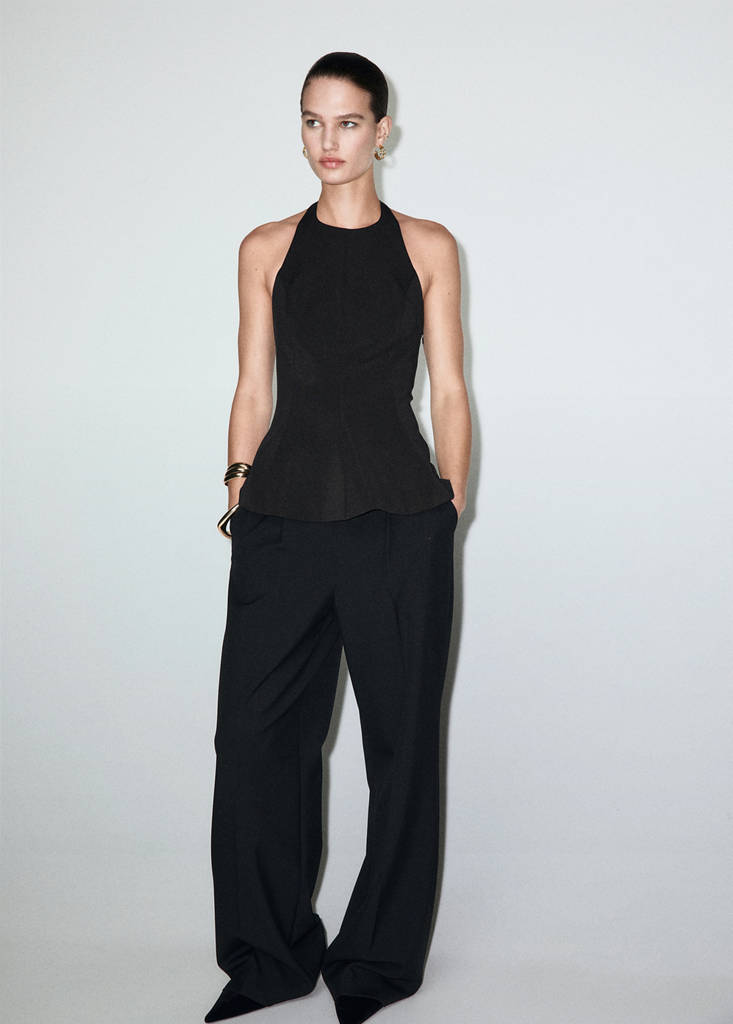 Top Péplum Col Halter