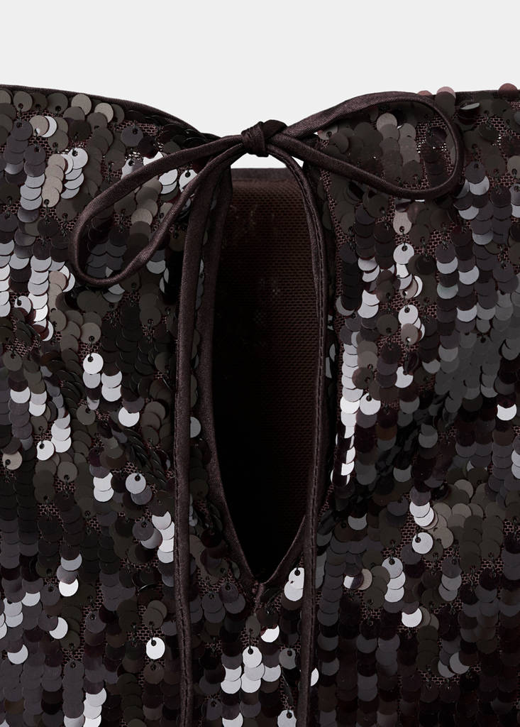 T-Shirt Paillettes Avec Manches Évasées