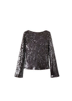 T-Shirt Paillettes Avec Manches Évasées
