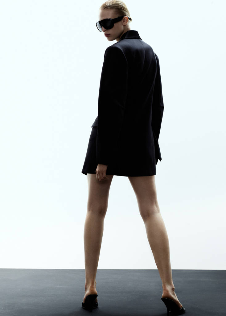 Robe Style Blazer En Laine Mélangée