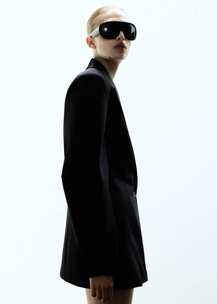 Robe Style Blazer En Laine Mélangée