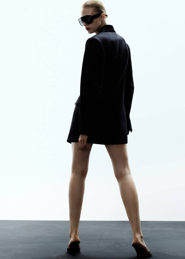 Robe Style Blazer En Laine Mélangée