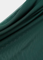 Top Semi-Transparent Col Asymétrique