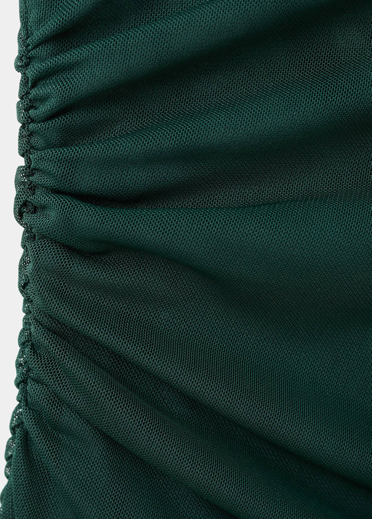 Top Semi-Transparent Col Asymétrique