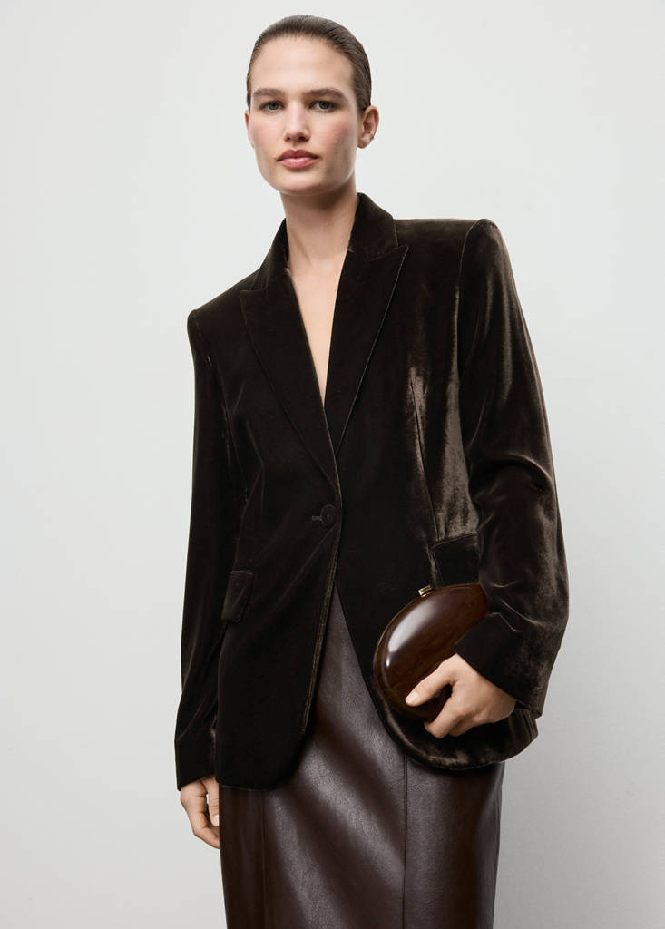 Blazer Velours Structuré