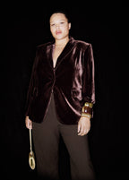 Blazer Velours Structuré