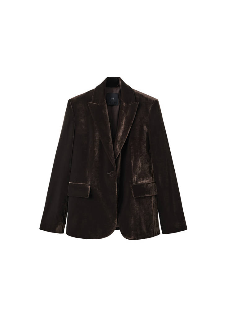 Blazer Velours Structuré