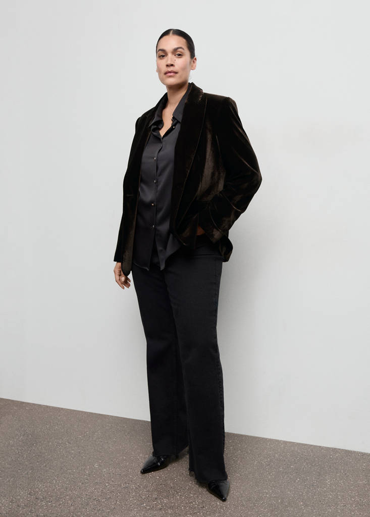 Blazer Velours Structuré