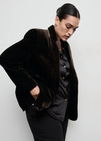 Blazer Velours Structuré