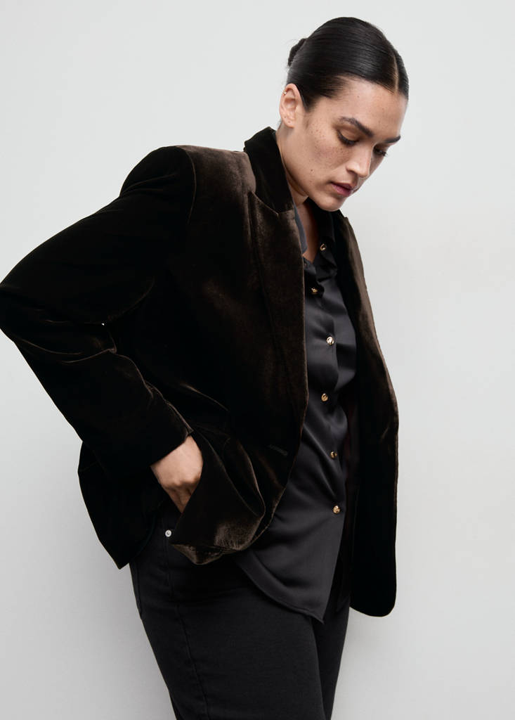 Blazer Velours Structuré