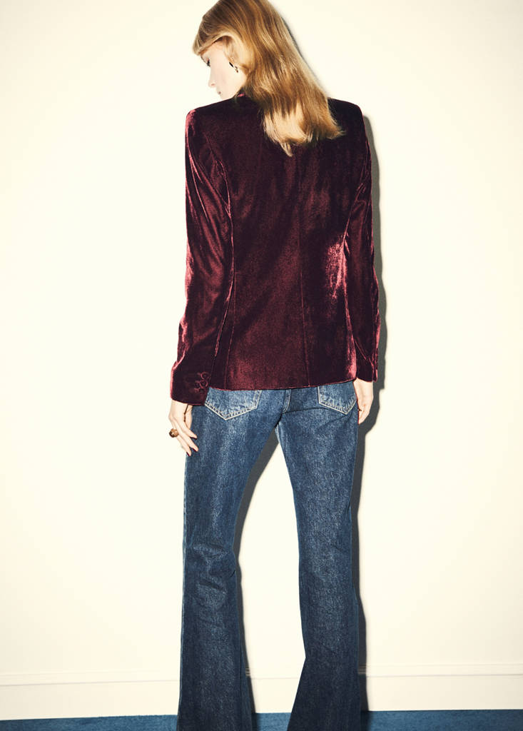 Blazer Velours Structuré
