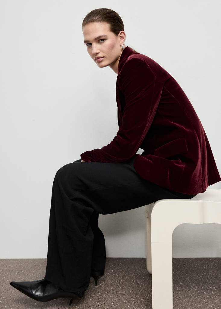 Blazer Velours Structuré