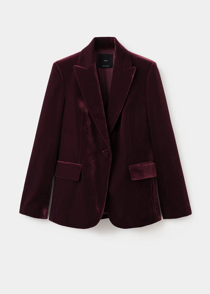 Blazer Velours Structuré