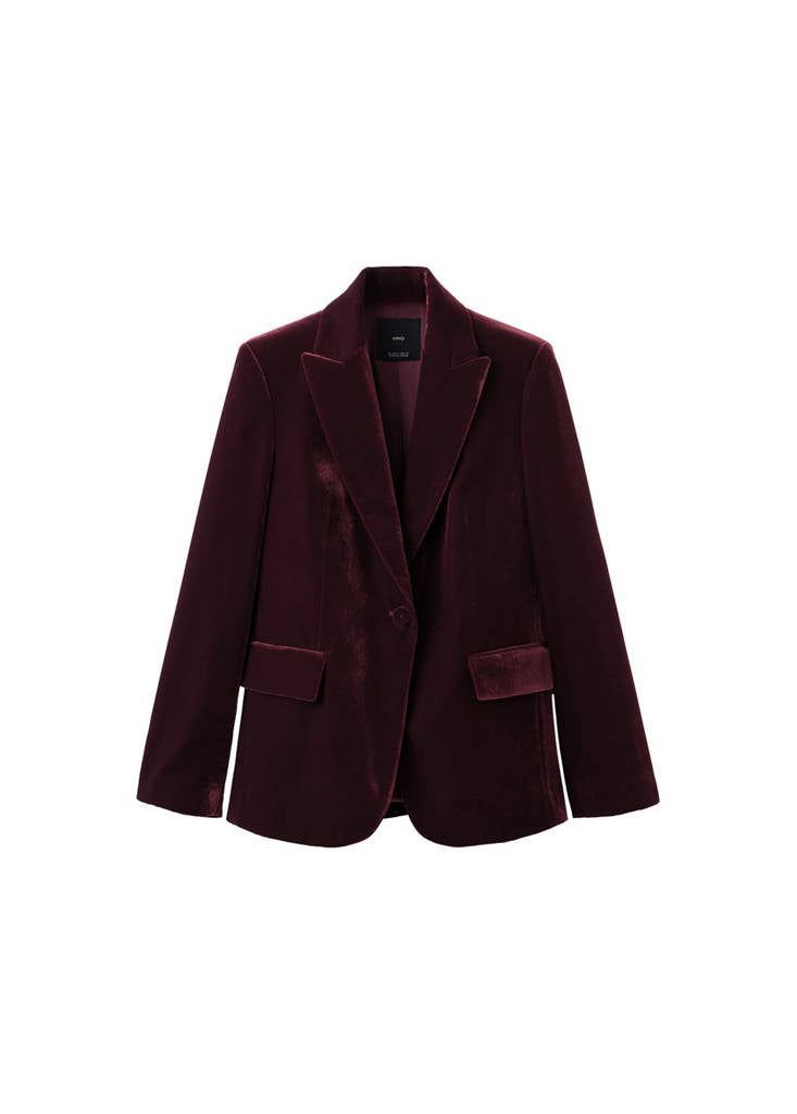 Blazer Velours Structuré