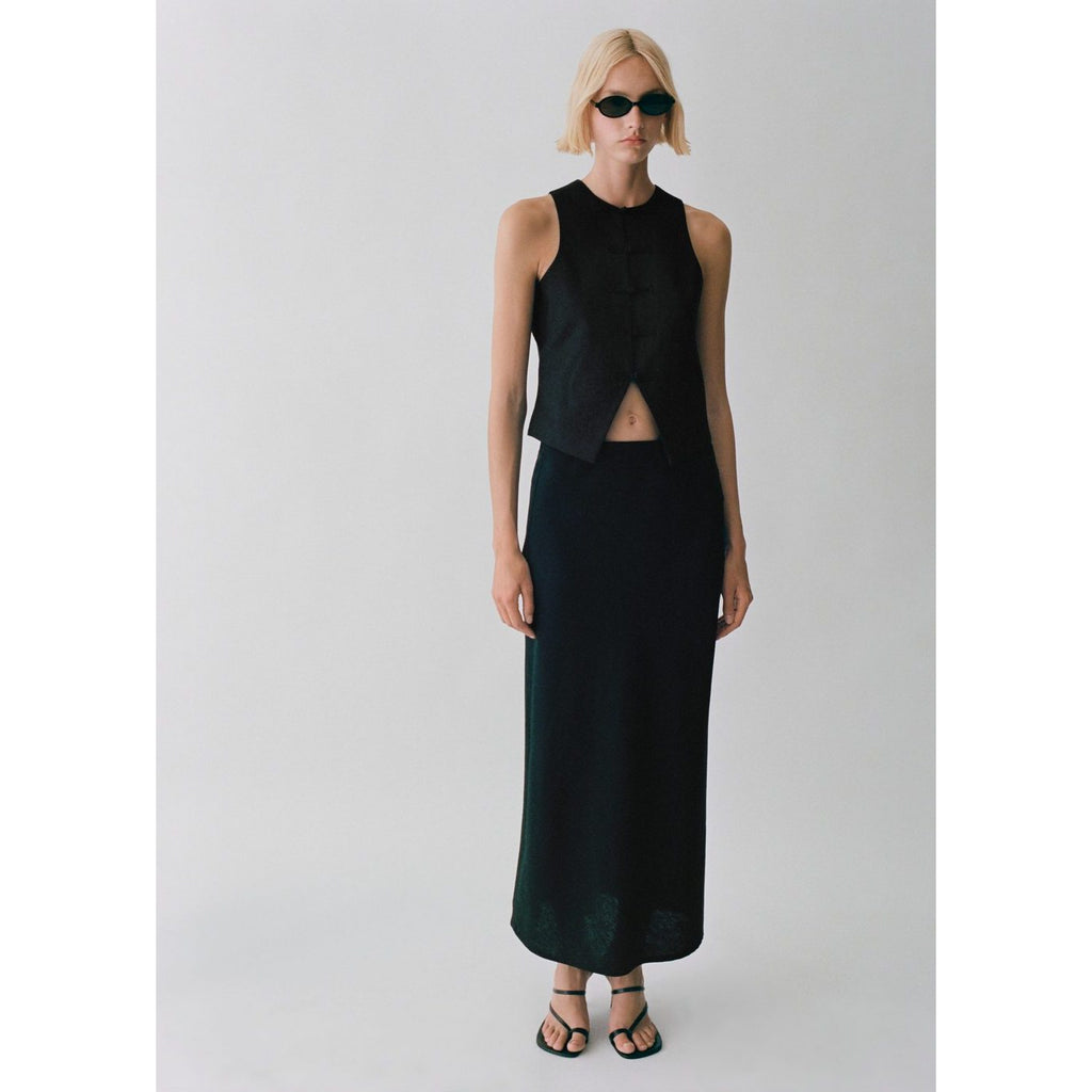 Crochet Waistcoat With Circular Print