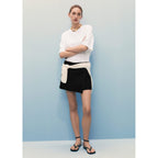 Short Skort - Black Denim
