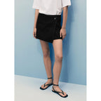 Short Skort - Black Denim