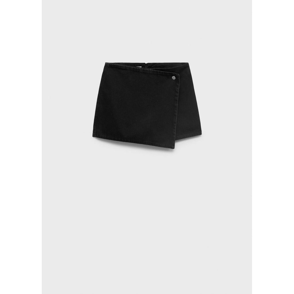 Short Skort - Black Denim
